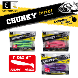VINILO T-TAIL 12.5 CM / PACK 4 UND / 18.5 GR
